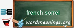 WordMeaning blackboard for french sorrel